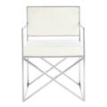 Safavieh Kian Chair, White & Silver SFV3501B